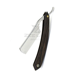 Maquinillas de afeitar rectas hechas en Pakistán de alta calidad, servicio OEM, mango de madera, hoja de acero inoxidable, precio - Product Image 4