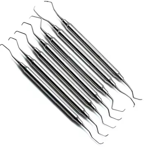 QNQ Gracey Curettes Juego de 7 instrumentos Cálculo periodontal Planificación de raíces Hu-Friedy Sickle Scaler Instrumentos quirúrgicos Base - Product Image 2