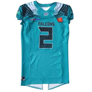 Uniformes de fútbol americano con sublimación personalizada de poliéster 100%, diseño transpirable, manga corta, opción de talla grande para la temporada de verano - Product Image 2