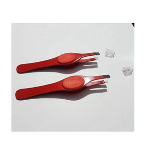 Pinzas de cejas inclinadas para depilar, pinzas de depilación con mango cómodo, venta al por mayor, pinzas para cejas - Product Image 3