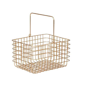 Cesta de Flores Cuadrada Hecha de Alambre Metálico con Asa, Ideal para Mesa de Comedor y Decoración del Hogar, Frutas, Flores, Romántica - Product Image 4