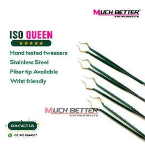 Pince à cils à adhérence parfaite en acier inoxydable Pince à cils de haute précision pour le volume et les cils classiques Pince à épiler pour l'extension des cils - Product Image 5