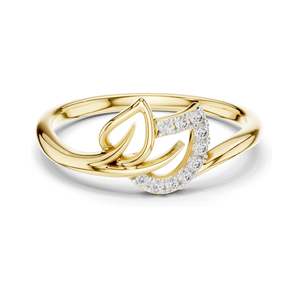 Anillo de Diamante Cultivado en Laboratorio de 0.075 CT para Mujer con Diseño de Hoja Trenzada, Claridad VVS-VS EF, Oro de 18KT, 14KT, 10KT y Plata 925 - Product Image 2