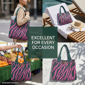 Bolso Tote Impermeable de Gran Capacidad, Tejido Premium, con Logotipo Personalizado, Estampado Animal, para Mujer, para Viaje - Product Image 3