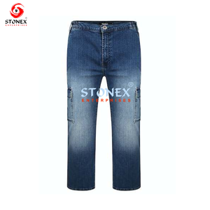 กางเกงยีนส์เอวสูงทรงสลิมฟิตสำหรับผู้ชายกางเกงยีนส์ดีไซน์ตามสั่ง - Product Image 2