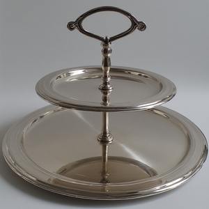 Decorative Gold Aluminium Metal <b>Cake</b> Stand With Hammered Finish Crafted For Upscale <b>Wedding</b> Desserts And Party Displays - Product Image 1