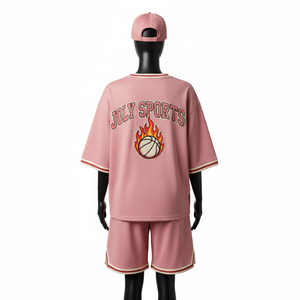 Ensemble short de basketball pour femme, haute qualité, en maille polyester, coupe ample, logo brodé thermocollé, 100% coton - Product Image 2