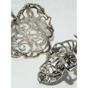 . Pendentif cœur en filigrane en argent sterling 925 Pendentif CZ religieux fait à la main avec bijoux en or plaqué rhodium Matériau principal - Product Image 1