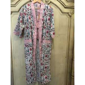 Kimono Floral Exótico, Bata de Baño Suave y Transpirable, Talla Única, con Cierre de Cordón, para Damas de Honor - Product Image 1