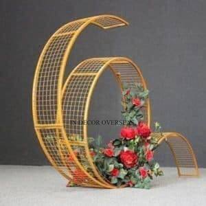 Haute demande couleur noire revêtement en poudre qualité supérieure métal fait décoration de mariage pièce maîtresse support Harlow de l'Inde - Product Image 5