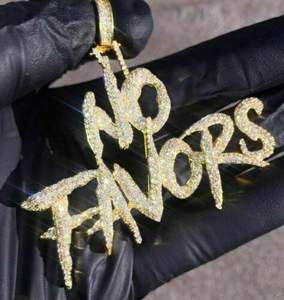 Pendentif Moissanite véritable plaqué or jaune 14 carats 5ct pour homme bijoux en argent sterling 925 personnalisable breloque en diamant pour les fêtes - Product Image 2