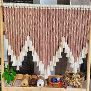 ที่แขวนผนังสไตล์โบฮีเมียนอาร์ตเดคโคเหมาะสำหรับห้องนั่งเล่นการตกแต่งห้องนอนและบ้านงานไม้งานฝีมือดีไซน์ล่าสุด - Product Image 4