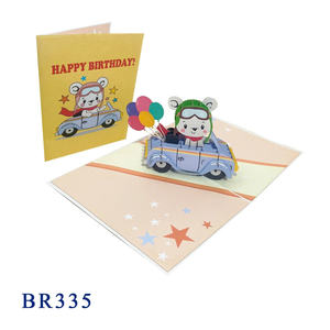 Meilleure vente : Carte de vœux 3D pop-up personnalisée, design souris mignonne, fabriquée à la main au Vietnam, pour joyeux anniversaire et décoration intérieure - Product Image 1