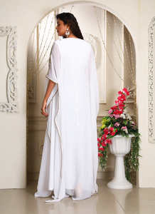 Kaftan islámico marroquí moderno para mujer Vestido de playa largo hasta el suelo con suministro ODM de manga larga transpirable - Product Image 3