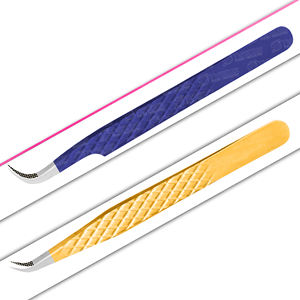 Venta al por mayor de pinzas de fibra de acero inoxidable de alta calidad Extensiones de pestañas puntiagudas Profesionales de la belleza Etiqueta privada Varios - Product Image 4