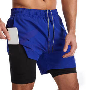 Pantalones Cortos Deportivos de Doble Capa para Hombre, 100% Poliéster, Secado Rápido, Transpirables, Ligeros, Cómodos, para Gimnasio, Entrenamiento, Running y Ejercicio - Product Image 4