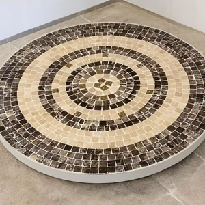 Table d'appoint en mosaïque éblouissante: Art irisé-Table basse bleue-Table d'appoint-Décor de salon-Cadeau - Product Image 1