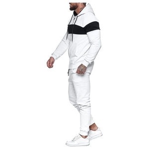 White 100%Cotton Fleece Custom Tracksuits Hoodies & Sweatshirts For Men High Quality Embroidery Low MOQ - Product Image 6