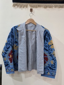 เสื้อแจ็คเก็ตซูซานีปักลายโบฮีเมียน ทำจากผ้าขนสัตว์รักษ์โลก คอทรงโอ แขนยาว ไซส์พลัส เสื้อคลุมลำลองสำหรับผู้หญิง เสื้อผ้าฤดูหนาว - Product Image 3