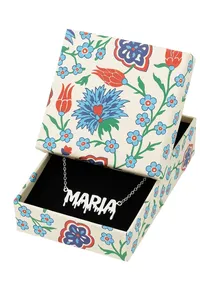 Collar personalizado de Plata de Ley 925 estilo carta de goteo de Halloween 40 + 5 cm - Product Image 6