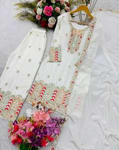ชุดแต่งงานออกแบบด้านบน-palzzo กับ dupatta - Product Image 4
