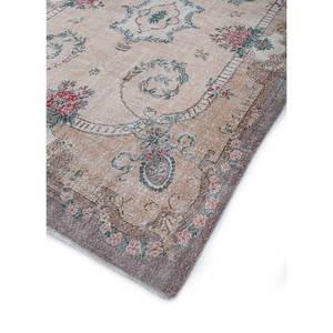 พรมขนสัตว์ถักมือลายดอกไม้สไตล์วินเทจ สีเบจ-น้ำตาล รูปทรงสี่เหลี่ยมผืนผ้า สำหรับบ้าน ห้องนั่งเล่น ทางเดิน สำหรับวัยรุ่น-Pae-2384 - Product Image 2