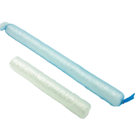 Selubung Sosis Plastik Poliamida Transparan Berkerut.