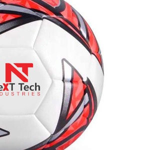 เทคโนโลยีการแข่งขันฟุตบอลไฮบริดแบบมืออาชีพวัสดุพื้นผิว TPU ลูกบอลออกแบบเองและโลโก้ตามสั่ง - Product Image 3