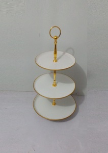 Luxury Round Gold 3 Tier Cake Stand Metal Dessert Tower Cupcake Display Holder For Buffet Party Wedding Table Decorative Stand - Product Image 2