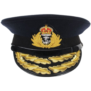 Gorra de Pico de Uniforme de Oficial Hecha a Medida de Alta Calidad, Gorras de Oficial Bordadas a Mano Profesionales - Product Image 4