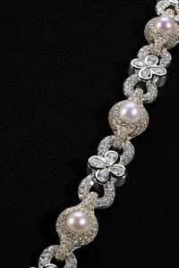 Collar de Perlas de Moissanita de 30 Quilates con Baño de Rodio de Lujo, Joyería Hip Hop con Brillo de Diamante para Regalo de Fiesta - Product Image 4