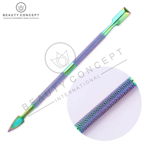 Fait sur mesure multicolore ongles cuticule poussoir durable écologique en acier inoxydable manucure pédicure nettoyant pour Concept de beauté - Product Image 6