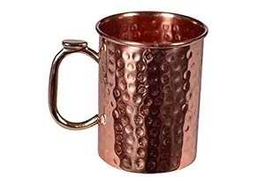 Elegant metal copper <b>mug</b> for serving cocktails with ergonomic handle for comfort and convenience for keeping by luxury crafts - Product Image 5