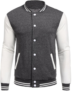 Blouson universitaire unisexe personnalisé, style rétro Letterman, en laine et fourrure de mouton, tricoté, streetwear, hiver, fournisseur OEM - Product Image 3