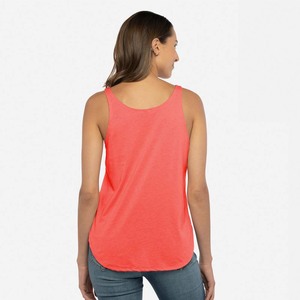 Camiseta sin mangas Lisa naranja para mujer, camisetas sin mangas largas transpirables de algodón puro para mujer, camiseta sin mangas con espalda cruzada en capas de algodón - Product Image 3