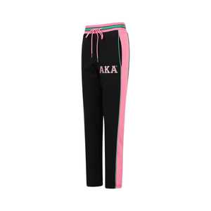 Pantalones Deportivos AKA Black Air Tech Fleece para Mujer, con Rayas Rosas, Joggers Atléticos de Primera Calidad, Ajuste Cómodo - Product Image 3