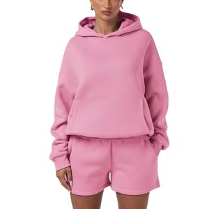 Ensemble sweat-shirt et short décontracté pour femme, coupe régulière, streetwear d'hiver, personnalisé, 2026 - Product Image 4