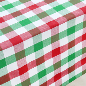 Nappe moderne 60*120 pouces Buffalo Plaid tissu à carreaux résistant aux taches d'eau lavable rouge vert pour pique-nique en plein air - Product Image 4