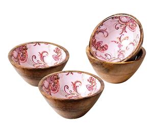 Bol de service en bois floral avec DESIGN PAPILLON Plateau de saladier le plus vendu Taille personnalisée Fabriqué en Inde - Product Image 6