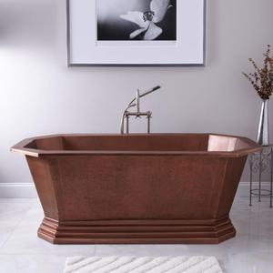 Elegantes bañeras antiguas de cobre tradicional con acabado pulido de alta calidad para baños de lujo, diseños interiores clásicos - Product Image 5