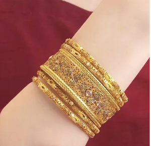 Bracelets élégants en laiton avec des motifs floraux complexes. Finition époustouflante. Disponible à prix de gros. - Product Image 2