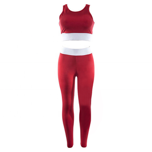 Leggings Deportivos para Mujer, Conjunto de Yoga de Dos Piezas con Tela Térmica de Spandex/Nailon para Gimnasio y Fitness - Product Image 2