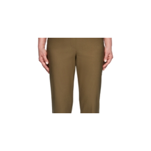 Pantaloni Elasticizzati da Donna Alfred Dunner Allure, Verde Cedro Canyon, XL, Vita Alta, Gamba Larga, Antirughe, per l'Autunno - Product Image 2