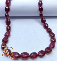 Rubis rouge en gros, corindon, forme de citrouille, lisse, perles en vrac, Chine, pour la fabrication de bijoux, cristal de quartz synthétique, brin de 14 pouces