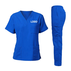 Conjuntos de Uniformes Médicos de Tela de Polialgodón de 175 GSM, Uniformes de Hospital Cómodos para Médicos, Enfermeras y Clínicas - Product Image 1