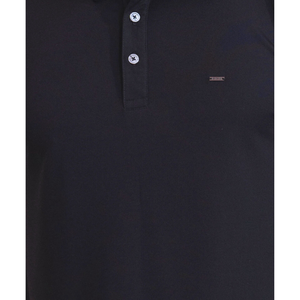 Classic Fit Men's for Polo Shirt Transpirable 100% Algodón Patrón sólido Tejido de punto Manga corta Negro-Casual y elegante - Product Image 3