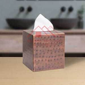 Home Decorative 2025 Premium Quality Metal Hammered Design <b>Tissue</b> Box Hand Hammered Metal Bronze Color <b>Tissue</b> Box Cover - Product Image 5