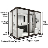 Cabine de douche modulaire multi-zones personnalisée YEETE avec paroi de douche en verre Neo Angle, composants certifiés WaterMark, OEM ODM