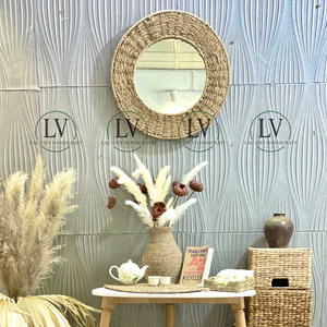 Best Choice Water Hyacinth Floor Standing <b>Mirror</b> Antique Floor <b>Mirror</b> Rustic Design Wholesale Price from Vietnam B2B - Product Image 5