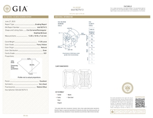 Diamant brillant brillant modifié jaune fantaisie 11.05 carat VS1 qualité de clarté certifié GIA diamants en vrac naturels de l'Inde OEM - Product Image 2